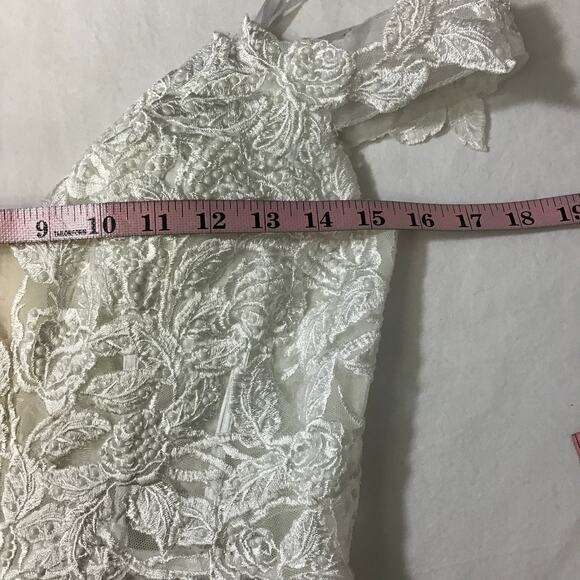 Lulus Precious Romance White Embroidered Off-the-Shoulder Maxi Dress. NWOT - Picture 6 of 10